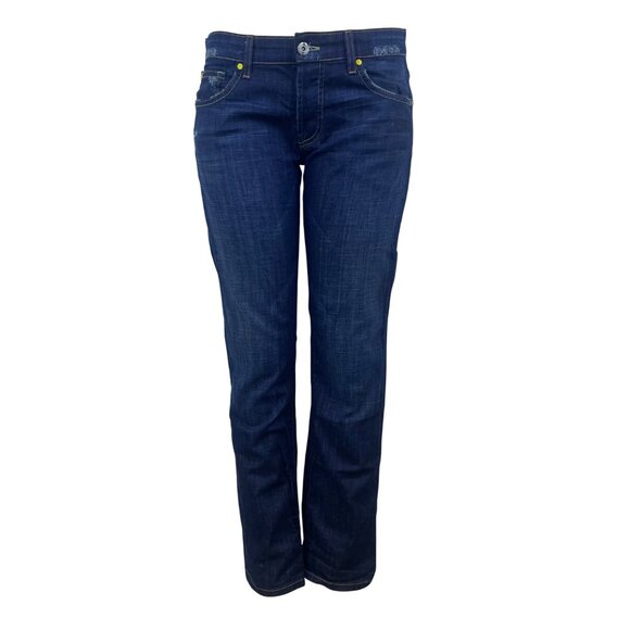 Rich & Skinny Women Dark Wash Stretch Jeans Straight Leg Comfortable Fit Sz 28 - Picture 1 of 10